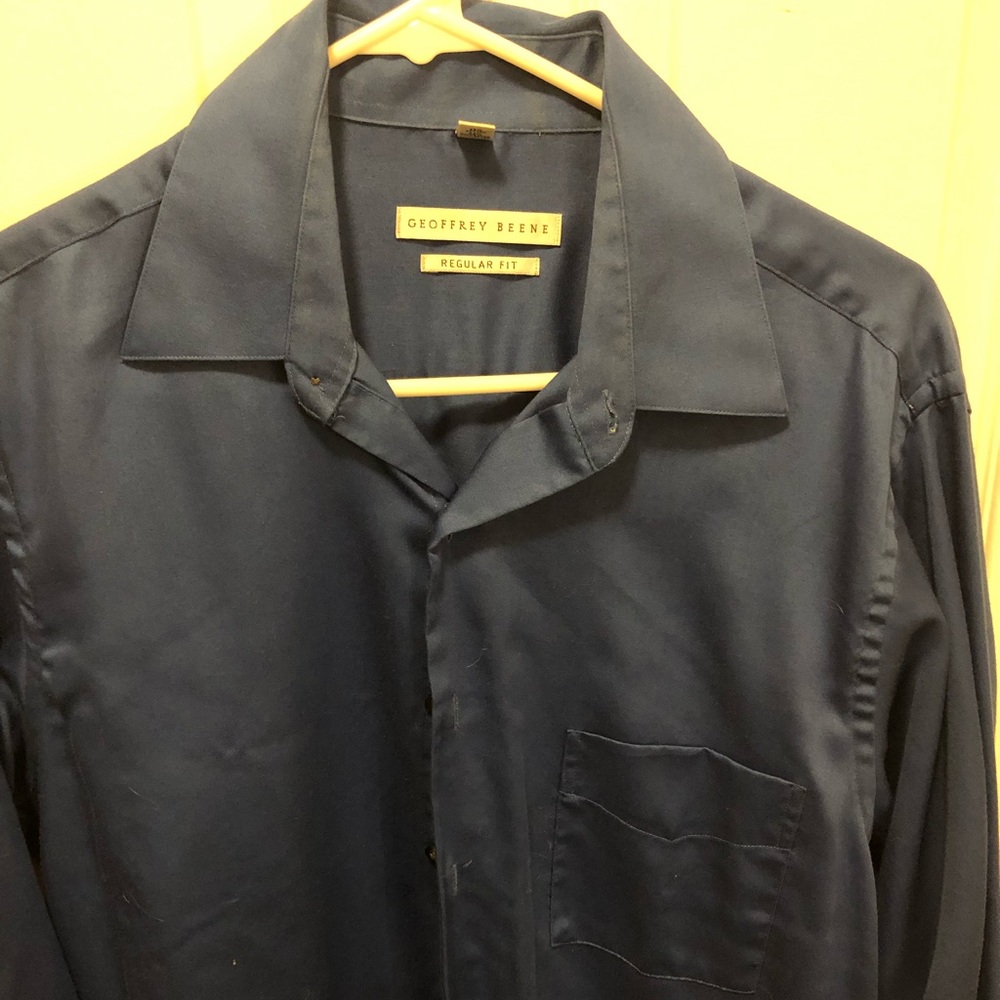 Geoffrey Beene Navy Dress Shirt